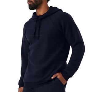 Jersey de invierno de alta calidad para hombre, Sudadera con capucha, sudaderas transpirables de algodón de color sólido, técnica teñida lisa - Product Image 2
