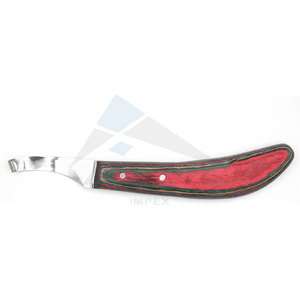 Couteau à sabot droitier professionnel maréchal-ferrant lame tranchante en acier inoxydable et poignée ergonomique - Product Image 2