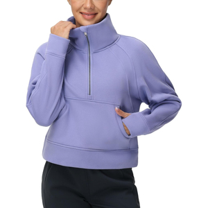 Conjunto de pantalones con capucha para correr de invierno informal para mujer Traje de Jogger de color sólido de algodón orgánico con logotipo frontal - Product Image 5