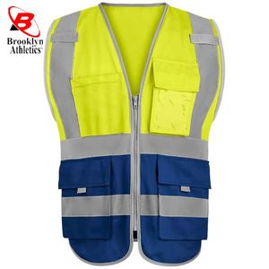 Chaleco para hombre Hi Viz Chaleco ejecutivo Seguridad en la construcción Chaleco de trabajo de alta visibilidad - Product Image 1