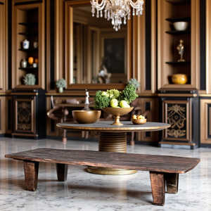 Naga Bed Rustic <b>Wooden</b> Patio <b>Bench</b> for Outdoor Use - Product Image 2