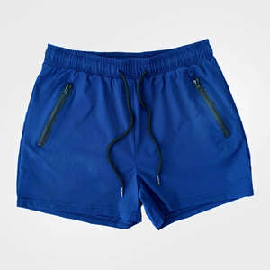 Shorts de sport pour hommes avec logo personnalisé sur le devant, respirants, en toile, taille mi-haute, taille élastique, pour la course à pied et le basketball - Product Image 1