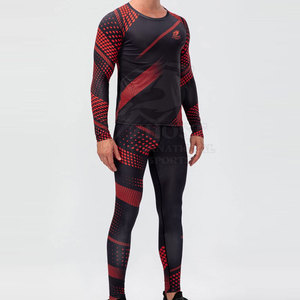 Ensemble de survêtements décontractés pour hommes, imprimés, haute performance, durables, confortables, respirants, à séchage rapide, en tissu extensible, pour l'exercice - Product Image 6