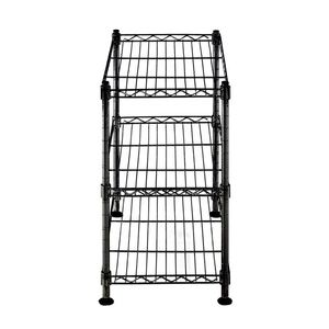 Estantería de almacenamiento de diseño único, estante de acero negro para hoteles, restaurante, cocina, sala de estar, venta al por mayor, hecho en la india, 2023 - Product Image 3