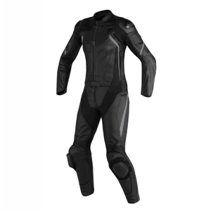 Course sur piste pour femmes 1 pièce en cuir de vachette véritable combinaison de moto CE Armours Protection noir combinaison de moto - Product Image 2