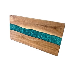 Tablas de cortar artísticas de resina de madera Natural personalizadas con asas, utensilios de cocina, bloques de cortar para regalos, cortar y picar - Product Image 6