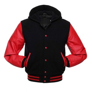 Chaqueta universitaria clásica de vinilo de lana cómoda de alta calidad para ropa informal de invierno con cuello con capucha características ligeras decoración de bolsillo - Product Image 1