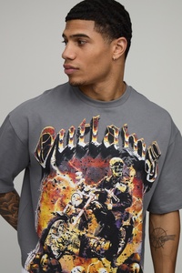 T-shirts imprimés graphiques de haute qualité en jersey polyester/coton respirant de 300 grammes pour hommes, vêtements décontractés de rue - Product Image 2