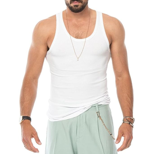 Fabricant sur mesure de débardeurs pour hommes, débardeurs de sport élastiques de couleur unie, débardeurs de musculation, débardeurs de fitness, débardeurs de course à pied pour hommes - Product Image 1