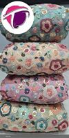 Nouvelle collocation broderie séquence tissu designer fantaisie tissu dentelle sequin dentelle tissu broderie