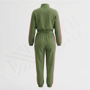 Conjunto Deportivo de Dos Piezas para Mujer, Chaqueta con Cremallera de Algodón y Poliéster Cómodo, Pantalones Jogger, Ropa Casual para Uso Diario, Ropa Deportiva Suave para Gimnasio - Product Image 2