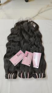 Faisceaux de cheveux humains indiens bruts non transformés Remy Extensions de vague naturelle sans enchevêtrement directement des cheveux Chennai Inde - Product Image 4