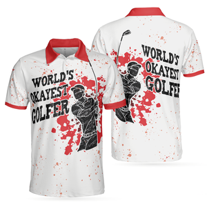 Polo de Golf Casual Estampado de Manga Corta 100% Poliéster con Logotipo Personalizado Transpirable de Secado Rápido para Hombre - Product Image 1