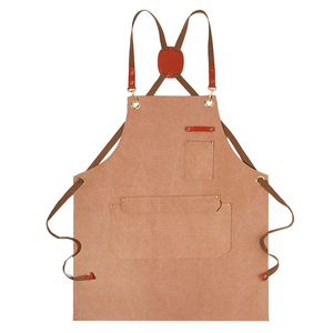 Babero de cocina con logotipo personalizado, impermeable, a prueba de aceite, delantal de algodón para mujeres, hombres, camareros, belleza, peluquería, trabajadores de restaurantes - Product Image 5