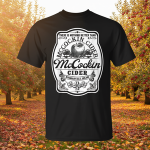 T-shirt Mccockin Cider nera unisex, abbigliamento promozionale - Product Image 3