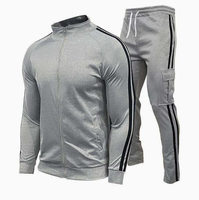 Dernière mode, haute qualité, respirant, imprimé, polyester/coton, ensemble de sport 2 pièces, longueur intégrale, léger, séchage rapide