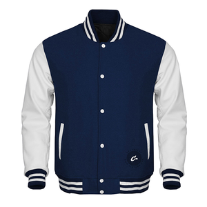 Blouson bombardier professionnel en laine avec Logo personnalisé pour homme, avec patchs de contraste, broderie, Letterman, varity - Product Image 2