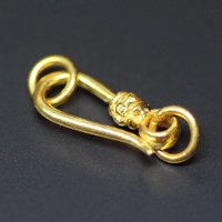 Fermoir à crochet tribal fait main 14k or massif 20mm taille bijoux résultats connecteur pour collier et bracelet