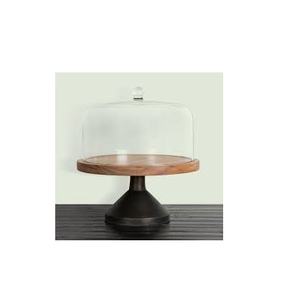 Soporte de madera para pastel de boda, tapa acrílica, soporte de pastel de té para restaurantes y vajilla decorativa, venta al por mayor - Product Image 5