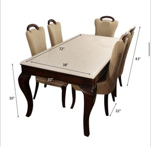 Juego de Comedor de Lujo con Cubierta de Mármol - Product Image 5