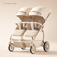 Poussette double pour jumeaux OEM, pliable, avec sièges inclinables réglables et grand capot, pour la vente en gros