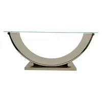 Haut fini nickelé argenté Fabricant de table de console de télévision en acier Grands produits de meubles de salon de haute qualité