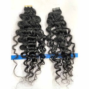 Extensiones de Cabello Humano Virgen Crudo Camboyano Tyagi en Cinta, 50g, Cutícula Alineada, Remy, Negro Natural, Grado Superior, Ondulado y Rizado - Product Image 6