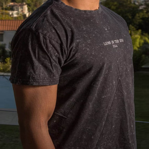 T-shirt en coton peigné de qualité supérieure, broderie de logo personnalisée, vente en gros, vêtements décontractés vierges pour hommes - Product Image 2