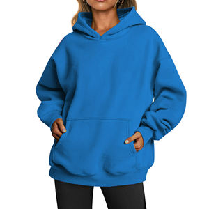 Sudadera con capucha de lana de algodón pesado para mujer, sudaderas de felpa francesa con hombros caídos de gran tamaño personalizadas, patrón de botones - Product Image 5