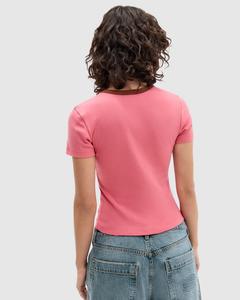 เสื้อยืดเชอร์รี่ ป๊อป ริงเกอร์สำหรับผู้หญิง-ลายพิมพ์เป็นมิตรกับสิ่งแวดล้อมในฤดูร้อนแบบหลวม - Product Image 3