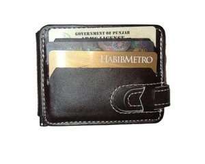 ESPRIT Portefeuille vintage en cuir véritable pour hommes, RFID souple de haute qualité, conçu sur mesure, court classique avec fenêtre pour carte d'identité - Product Image 1