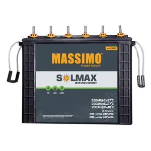 220AH Nominal Capacity 12 V MASSIMO Deep Cycle Lead Acid Battery for Solar Energy Storage System at Best Price