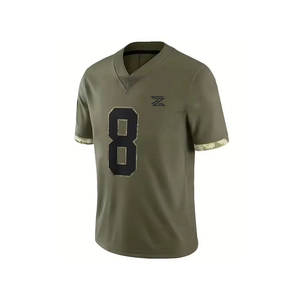 Maillot de football américain confortable à manches courtes pour hommes, grande taille, vêtements de sport - Product Image 1