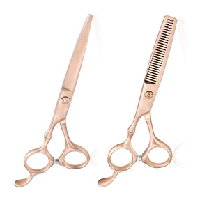 Cao Cấp Tóc Cắt Kéo Mỏng Cắt Bộ Chuyên Nghiệp Thợ Cắt Tóc 6-Inch Texturizing Pha Trộn Cắt Với Dao Cạo Cạnh - Product Image 2