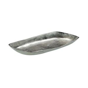 Plateau décoratif en aluminium inspiré de la nature pour tables à manger contemporaines Idéal pour servir des collations ou des boissons décoratives - Product Image 3