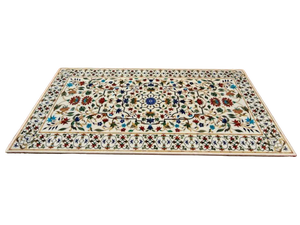 Dessus de table antique incrusté de pierre de marbre Pietra Dura Incrustation de marbre Design - Product Image 2