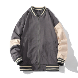 Manufacturer's New Winter Versity <b>Jacket</b> for Men Custom <b>Zipper</b> Coat Button Loose Simple Casual Style Versity <b>Jacket</b> - Product Image 4
