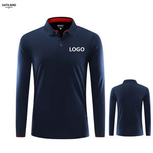 Polos de sport rouges à séchage rapide vierges bon marché pour hommes - Product Image 6