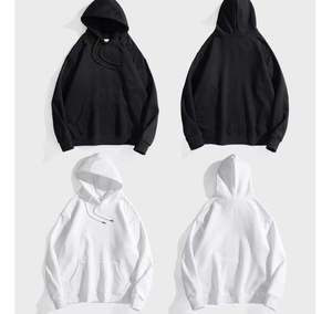 Sweats à capuche Hip Hop d'hiver de luxe pour hommes couleur personnalisée 100% coton Streetwear respirant surdimensionné poids lourd écologique - Product Image 4