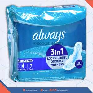 Almohadillas diurnas con alas Always Ultra Thin, tamaño 1, regulares, sin perfume, 46 Ct - Product Image 2
