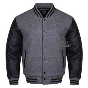 Chaqueta universitaria unisex con logotipo personalizado, chaquetas para hombre, chaqueta universitaria de béisbol vintage con parche bordado de chenilla americana para hombre - Product Image 5