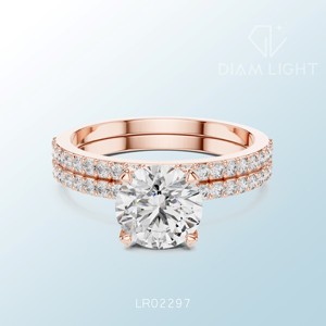 Certified custom made to order fine jewelry piece high quality crafted gem Premium round <b>cluster</b> ring vs plus clarity f color - Product Image 3