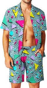 Ensemble chemise et short décontracté pour homme en satin, style hawaïen, séchage rapide, respirant, taille mi-haute, imprimé numérique - Product Image 4