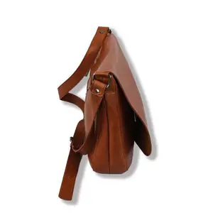 Gemaakt In Italië Heren Messenger Bag Vintage Kalf Lederen Schouderband Intern Compartiment Met Flap Crossbody Tas