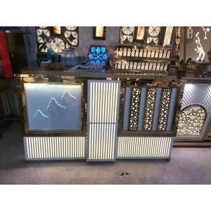 Meuble élégant pour buffet de mariage avec feuille acrylique florale pour événements de restauration, banquets, réceptions et décoration de luxe - Product Image 2