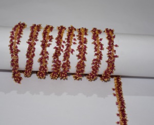 Fil plaqué or de qualité supérieure enveloppé de grenat rouge perles de quartz Hydro chaîne de chapelet, chaîne de perles de chapelet épais pour la recherche de bijoux - Product Image 4