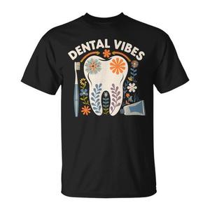 T-Shirt Personalizzabile per Igiene Dentale con Motivo Floreale, Regalo Promozionale per Professionisti Odontoiatrici - Product Image 1