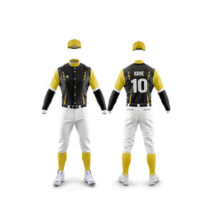 Customizable <b>Baseball</b> & Softball High Quality Breathable Quick Dry Team Wear Sets with V-neck Collar Pockets Soft Touch Fabric - Product Image 1
