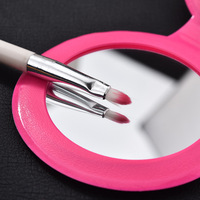 Mini-miroir rond double face en cuir pu, porte-clé de poche pliable, petit miroir portable, vente en gros d'usine