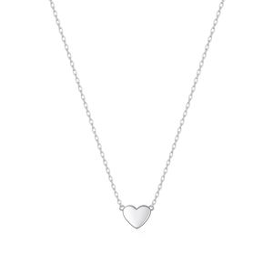 Collier tendance en argent 925 avec pendentif en forme de cœur, chaîne à maillons, pour un usage quotidien, collier de luxe, bijoux minimalistes délicats - Product Image 4